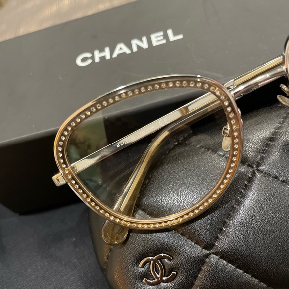 CHANEL Pantos 2207-B Rhinestone Eyeglasses - Picture 5 of 7